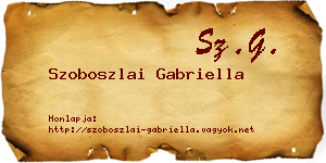 Szoboszlai Gabriella névjegykártya