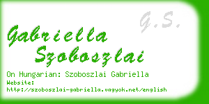 gabriella szoboszlai business card